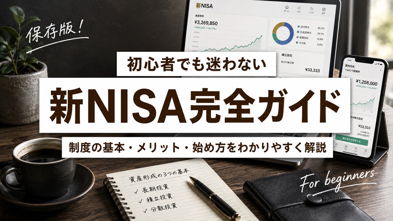 新NISAの制度・メリット・始め方を初心者向けに解説するアイキャッチ画像